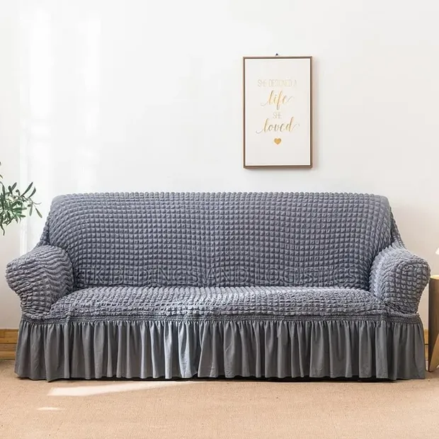Grey Two-Seater Sofa Cover - 1