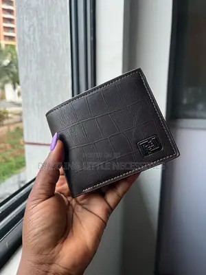 Men's Croc Bifold Wallet - Coffee Brown