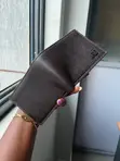 Men's Croc Bifold Wallet - Coffee Brown - 5