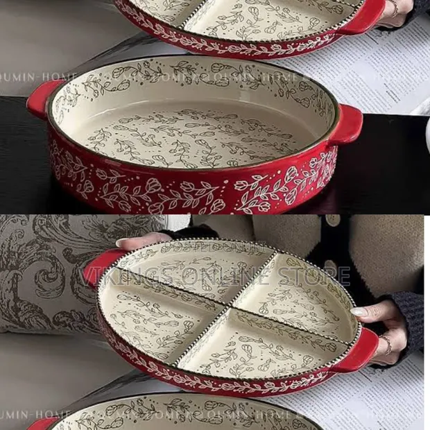 2pc Round Bohemian Lasagna/Baking Tray Set - 1