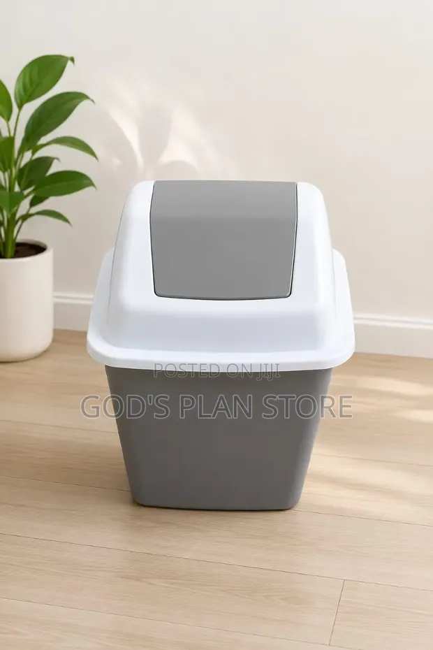 40 Litre Gray Plastic Dust Bin - 1