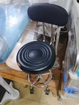 Height Adjustable Laboratory Stool with Backrest - 2