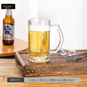 Flavinmci Thickened Glass Beer Mug 400ml