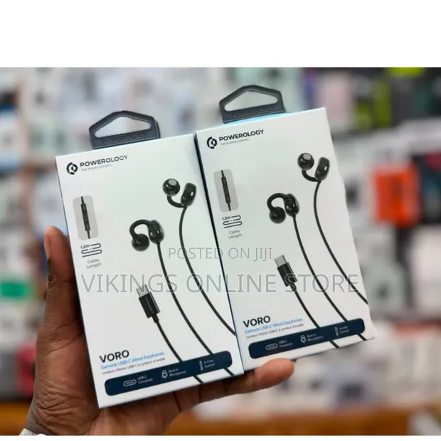 Powerology Voro Earhook USB-C Wired Earphones - 1