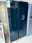 Hisense 670L Black Mirror Side-by-Side Refrigerator - 1
