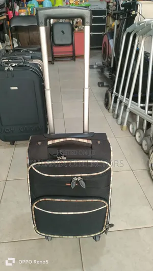 Gutentag Black Softside Fabric Trolley Suitcase