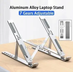 Foldable Aluminum Laptop Stand with Adjustable X-Frame