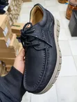 Clarks Black Leather Casual Lace-Up Boat Shoes - 2