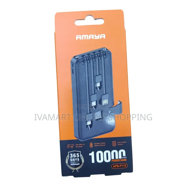 AMAYA 10,000mAh Power Bank - Lightweight Portable - 1
