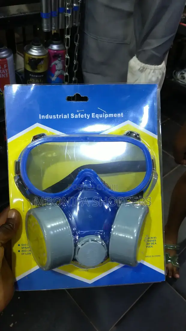 Industrial Safety Respirator Mask & Goggles Kit - 1