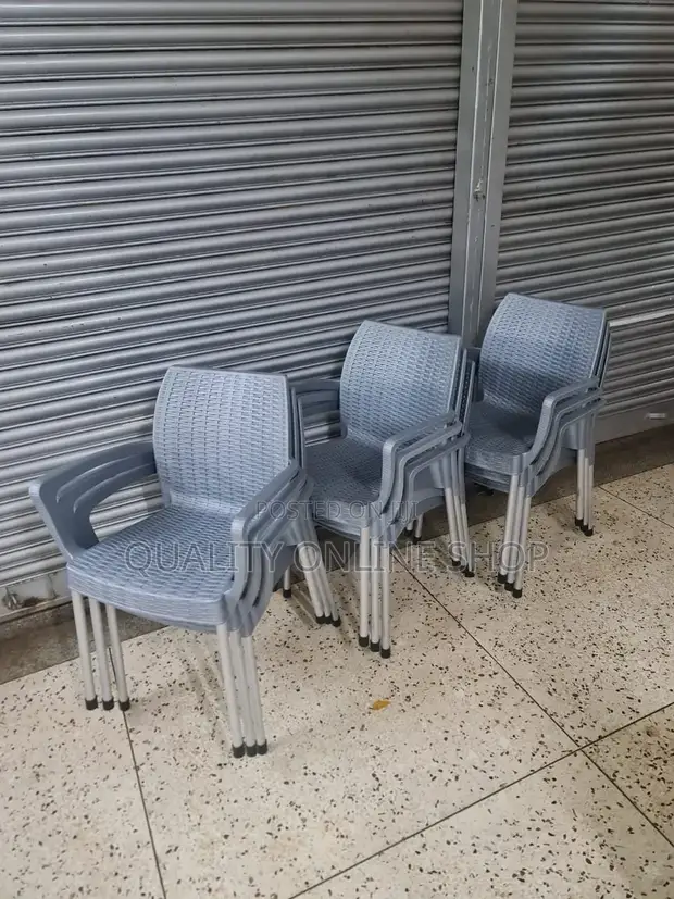 Silver Legs Plastic Dining Chairs (Brand New) - 1