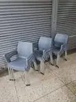 Silver Legs Plastic Dining Chairs (Brand New) - 1