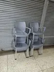 Silver Legs Plastic Dining Chairs (Brand New) - 2