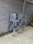 Silver Legs Plastic Dining Chairs (Brand New) - 3
