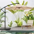 Side Pole Outdoor Garden Beach Umbrella - 2
