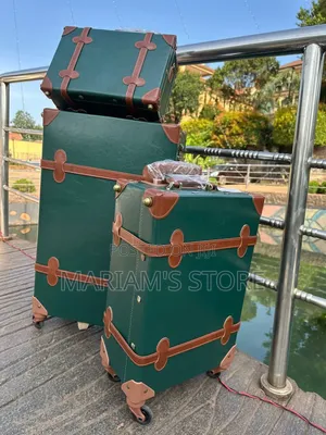 Universal Trotter Vintage Luggage Set - Green PU Leather