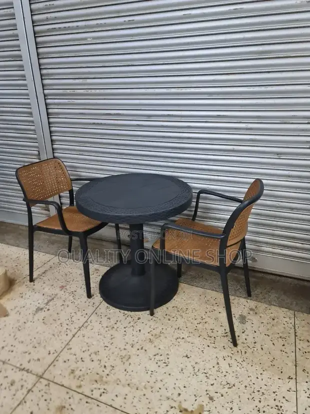 Plastic Dining Table and Chairs Set - 1