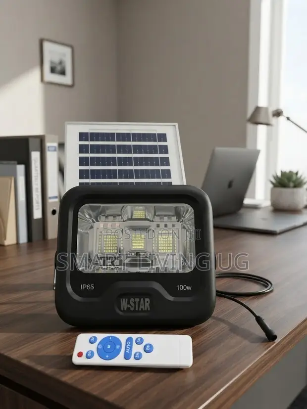 Heavy-Duty W-Star 100W Solar Floodlight - 1