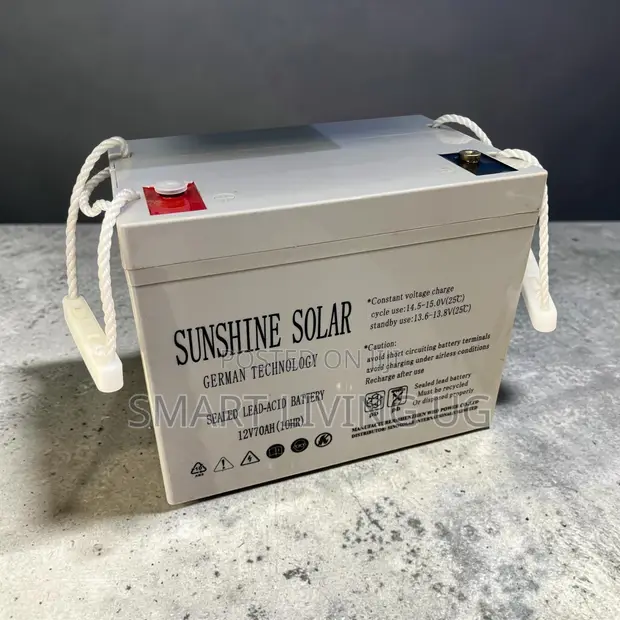 Sunshine Solar 12V 70Ah AGM Deep Cycle Battery - 1