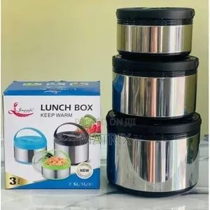 Lunch Box Food Flask Set (3 Pieces)