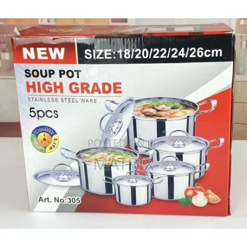 Set of 5 Stainless Steel Serving Dishes - 1