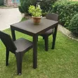 Two-Seater Plastic Chair and Table Set - 1