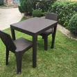 Two-Seater Plastic Chair and Table Set - 2