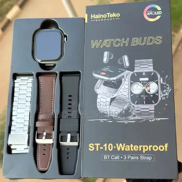 Haino Teko ST10 Waterproof Smart Watch with Integrated Earbuds - 1