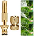 Heavy-Duty Brass Adjustable High-Pressure Hose Spray Nozzle - 3
