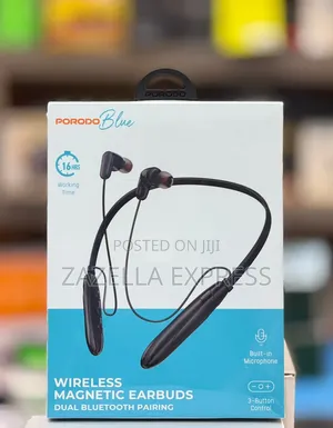 Porodo Blue ENC Wireless Magnetic Neckband Earphones