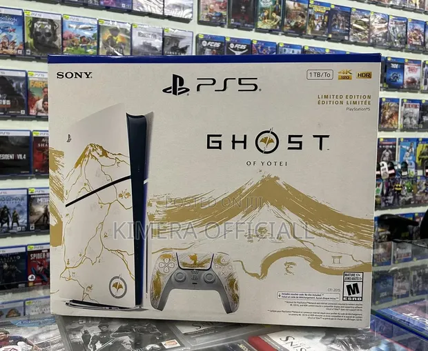 Playstation 5 Slim 1TB SSD Ghost of Tsushima Limited Edition - 1