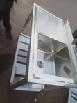 Commercial Stainless Steel Sink with Shelves - 5