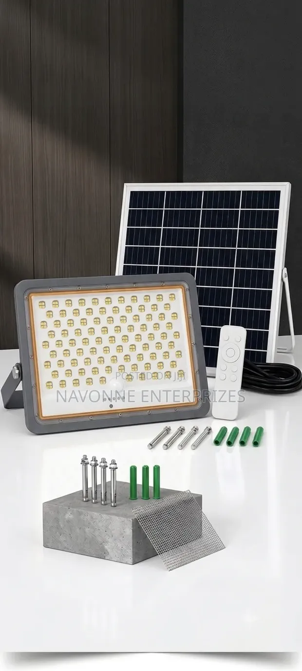 500W Super Bright Outdoor Solar Security Flood Light - Commercial - 1