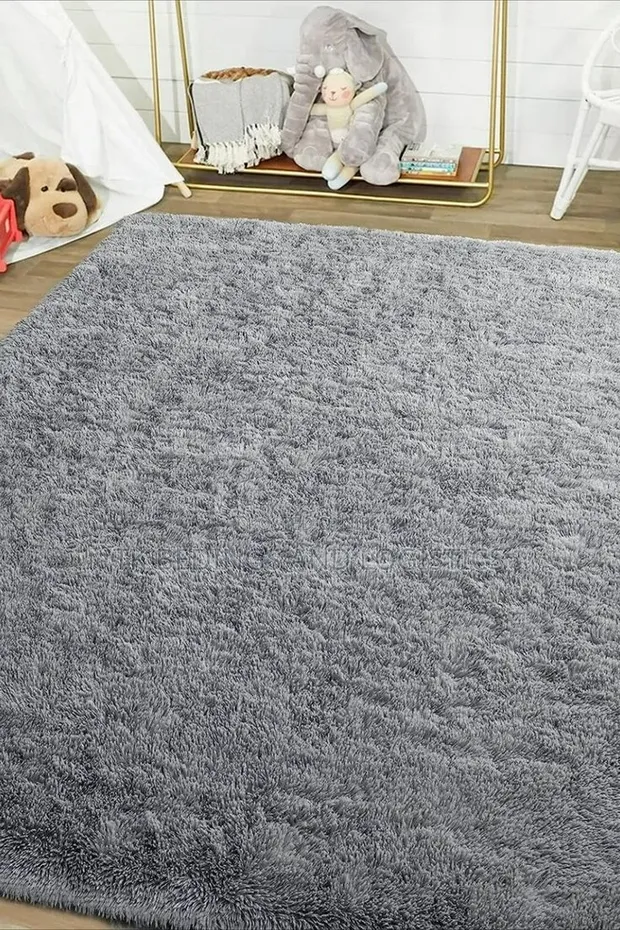 Centre Carpet - Dark Grey Shaggy - 1