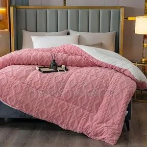 Chunky Cable Knit Sherpa Bedcover Set
