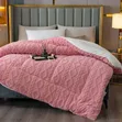 Chunky Cable Knit Sherpa Bedcover Set - 2