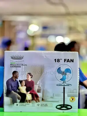 Couronne 18 Inch Stand & Table Fan - Black (Buy 1 Get 1 Free)