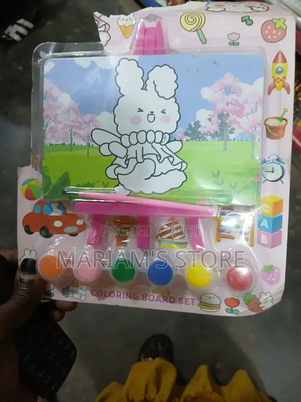 Baby King Kids Mini Canvas Painting and Coloring Board Set - 1