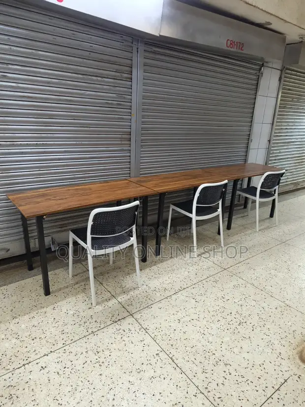 120cm Foldable Reading Table and 1 Chair - 1