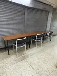 120cm Foldable Reading Table and 1 Chair - 1