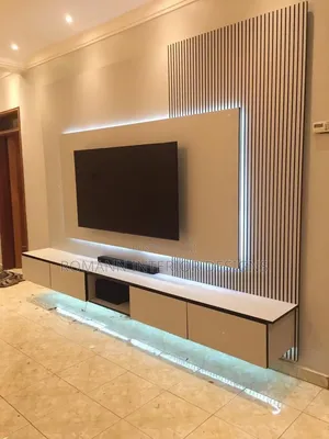 Modern TV Unit - Shiny Waterproof Materials