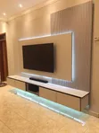 Modern TV Unit - Shiny Waterproof Materials - 1