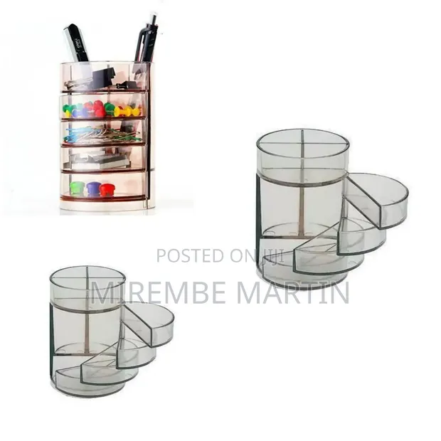 Multi-Tier Rotating Desktop Stationery Organizer - 1