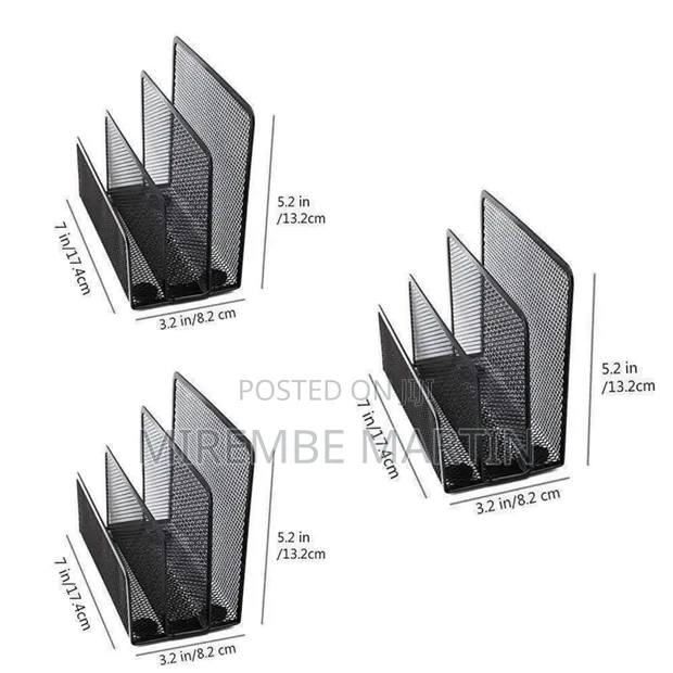 Professional Mesh Tiered Desktop Letter Sorter - Multicolor - 1