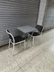 Foldable Table and 2 Plastic Chairs - 2