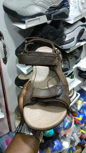 Original Leather Men's Open Shoes - Brown