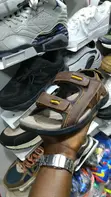 Men's Outdoor Leather Sandals - Brown - 2