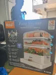 RAF 12L Electric Food Steamer - 3 Compartment, White - 3