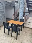 Ratten Wooden Foldable Dining Table and Chairs - 1