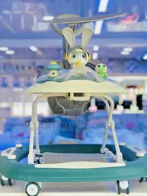 Baby Activity Walker with Grey Fabric Seat